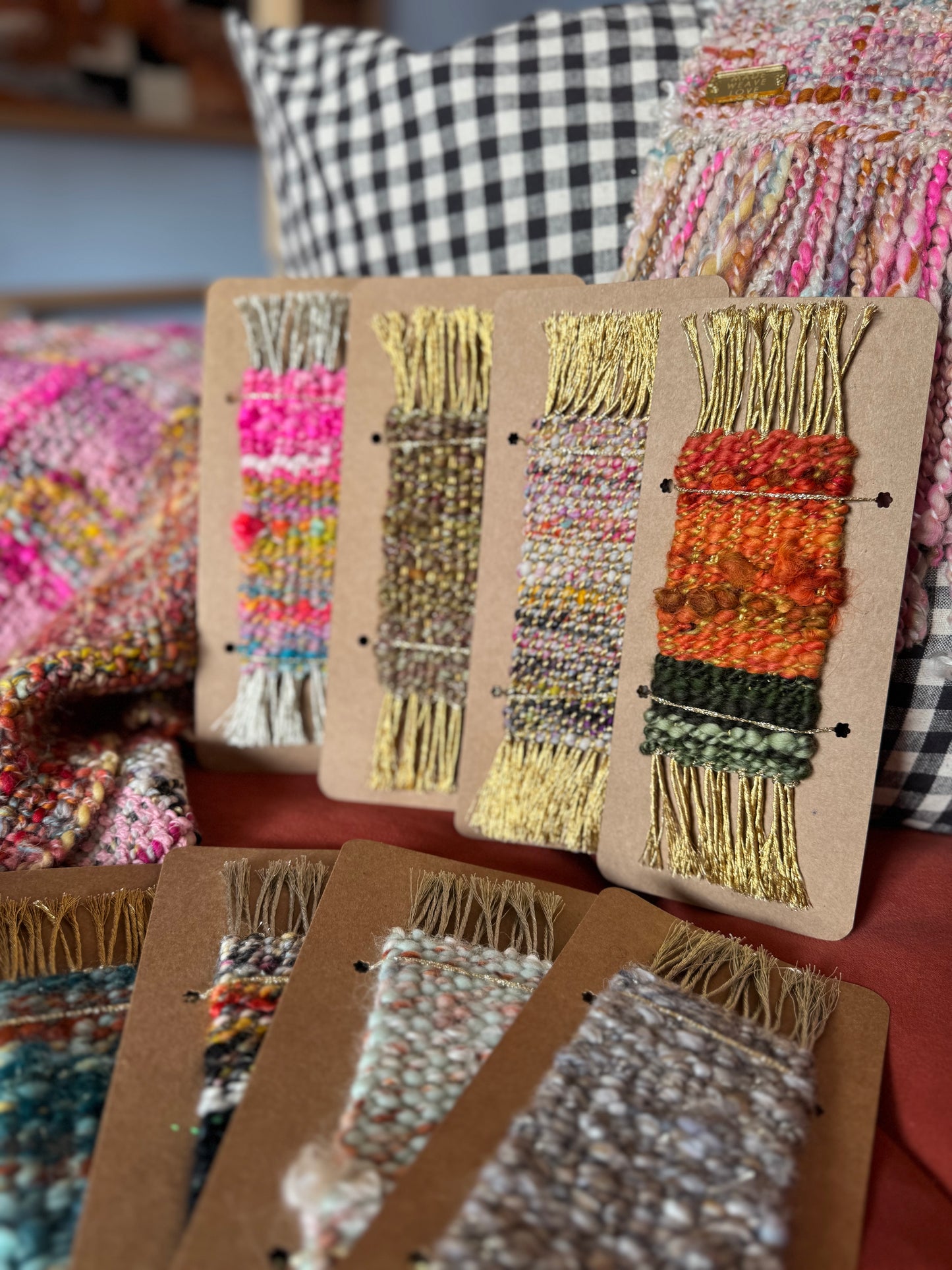 Woven mini scarf bookmark 7