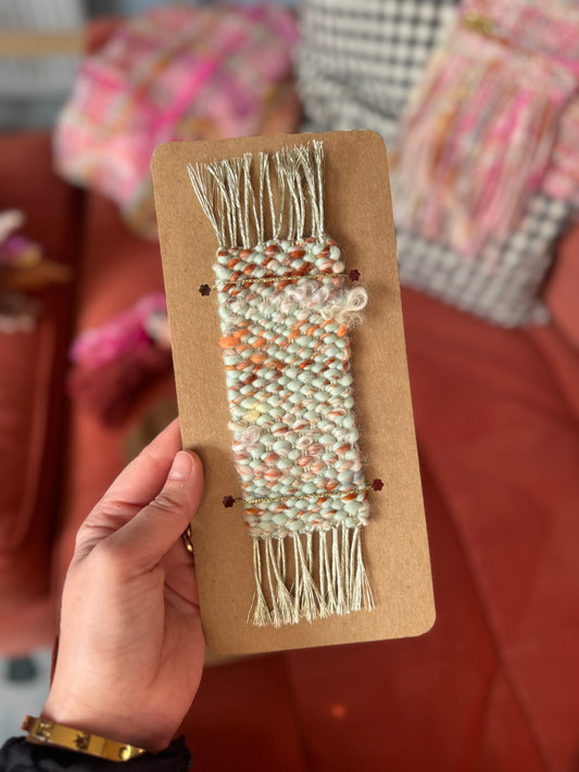 Woven mini scarf bookmark 6
