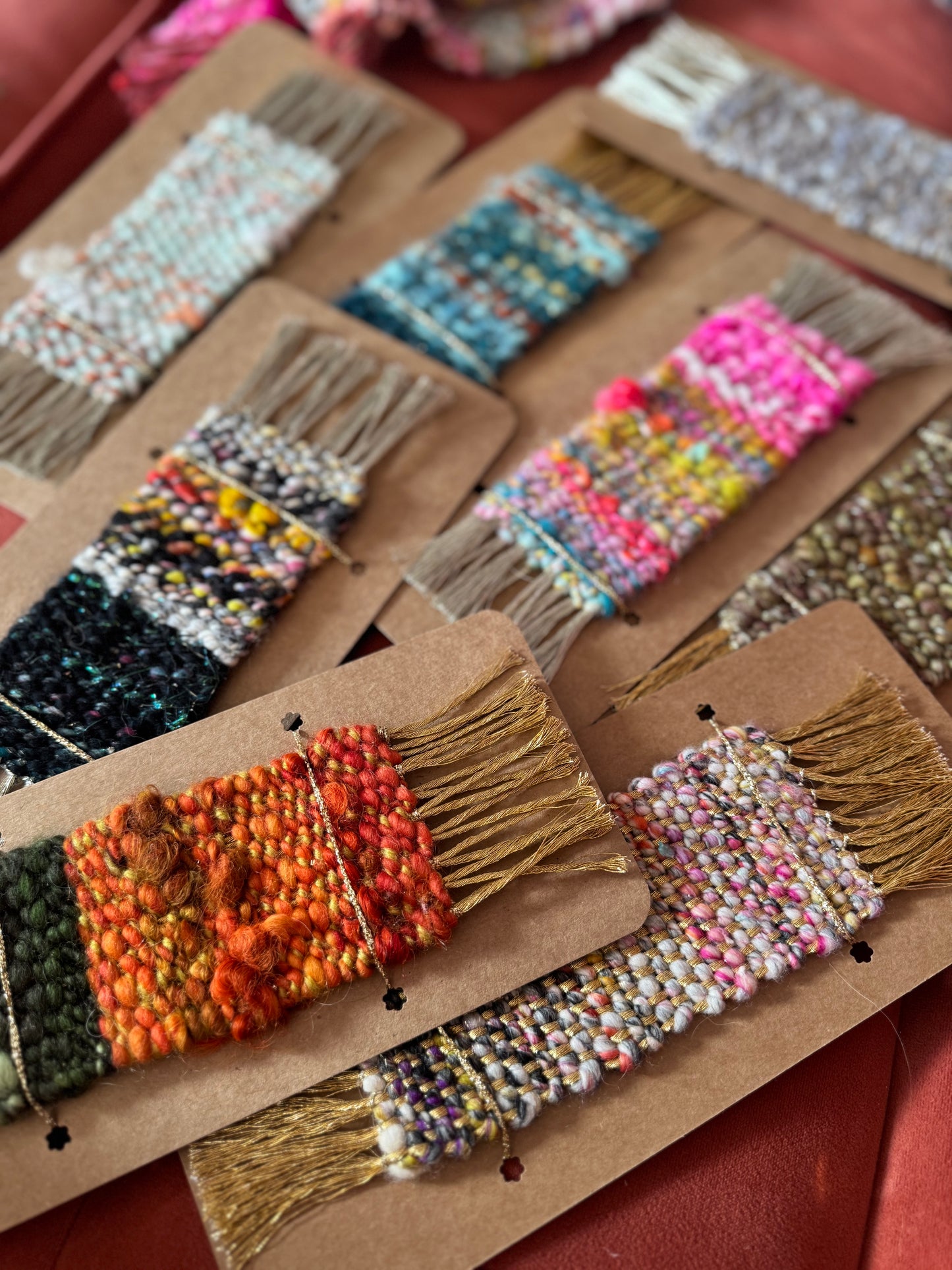 Woven mini scarf bookmark 4