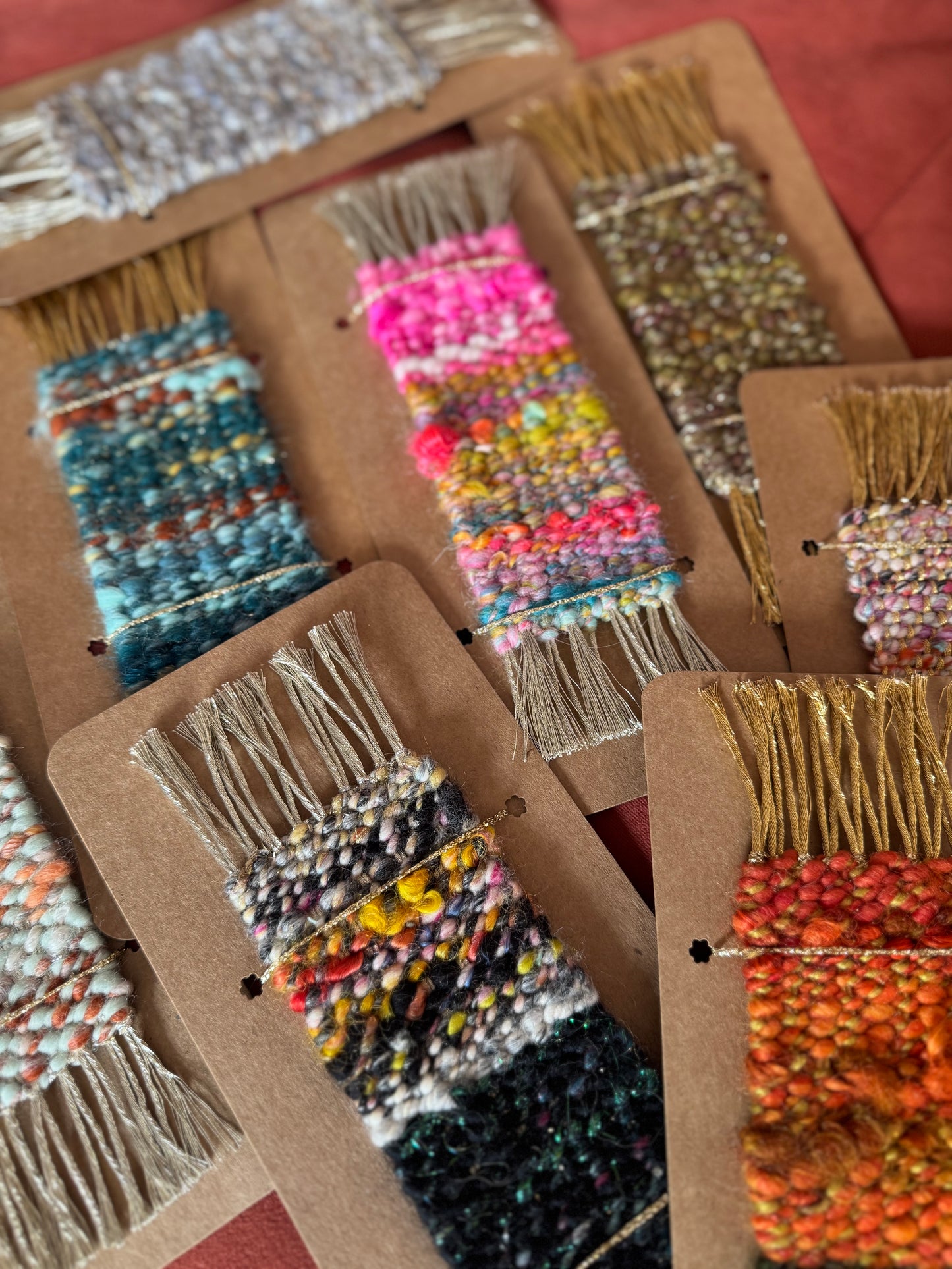 Woven mini scarf bookmark 1