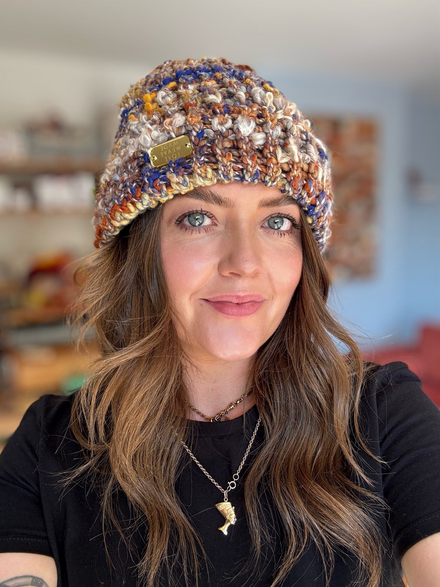 Woven scarf (KNITTED HAT 4)