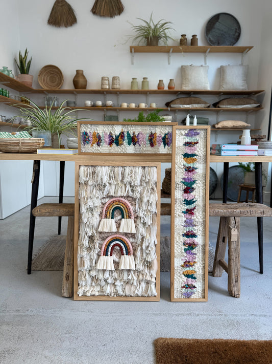 Woven Ash Framed Hanging 10 (Rainbow hanging only)