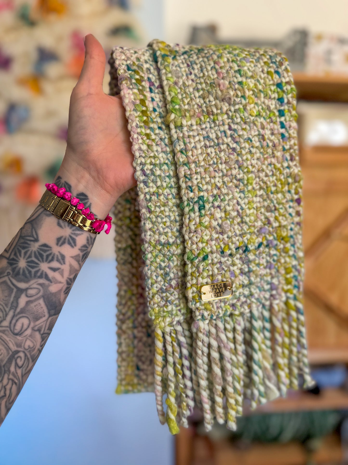 Woven Scarf Cream Ply