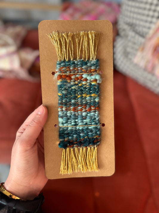 Woven mini scarf bookmark 8