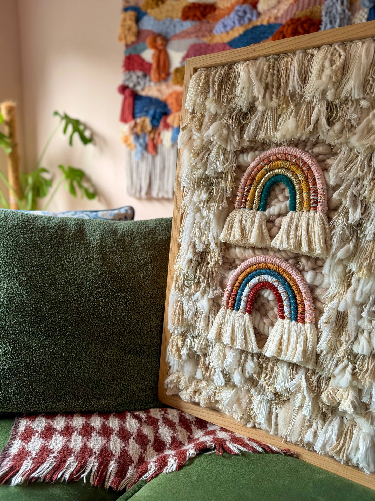 Woven Ash Framed Hanging 10 (Rainbow hanging only)