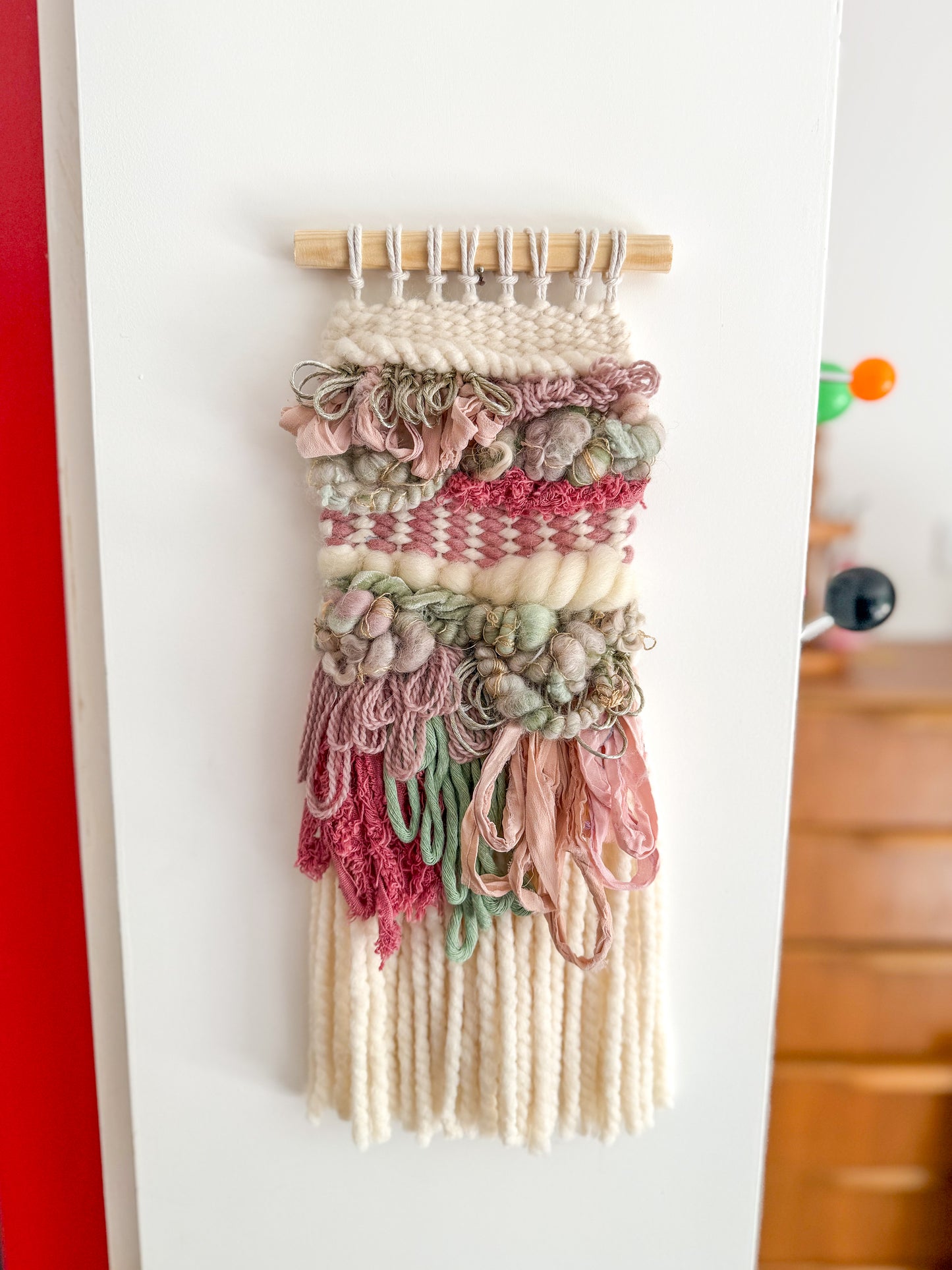 Woven Sage & Pink Small