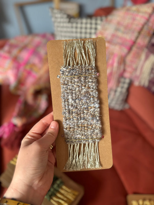 Woven mini scarf bookmark 4