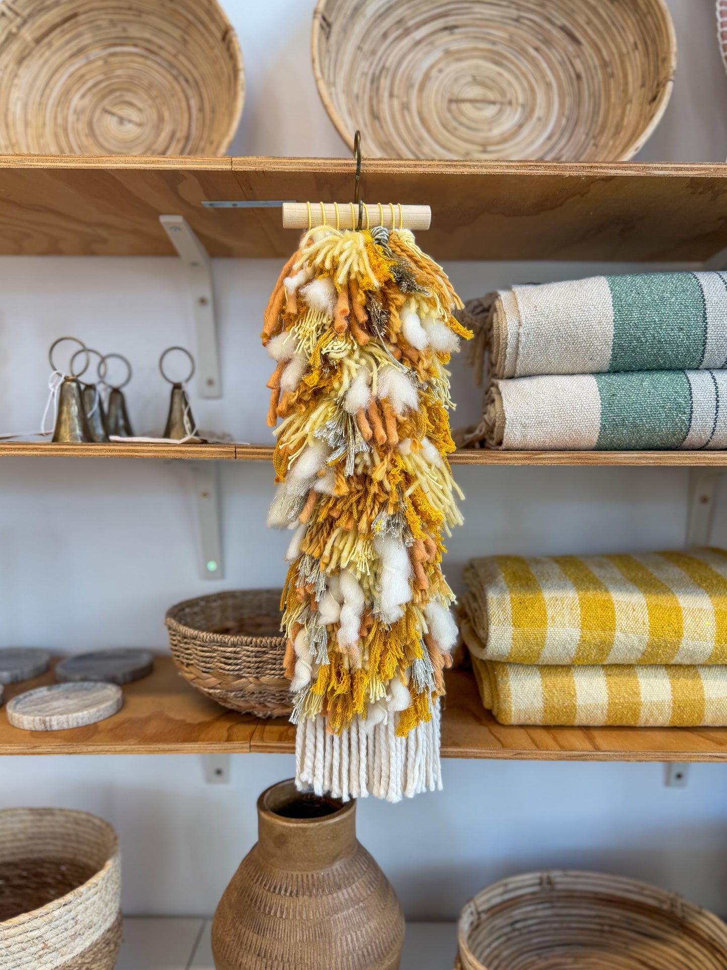 Woven Shaggy Yellow