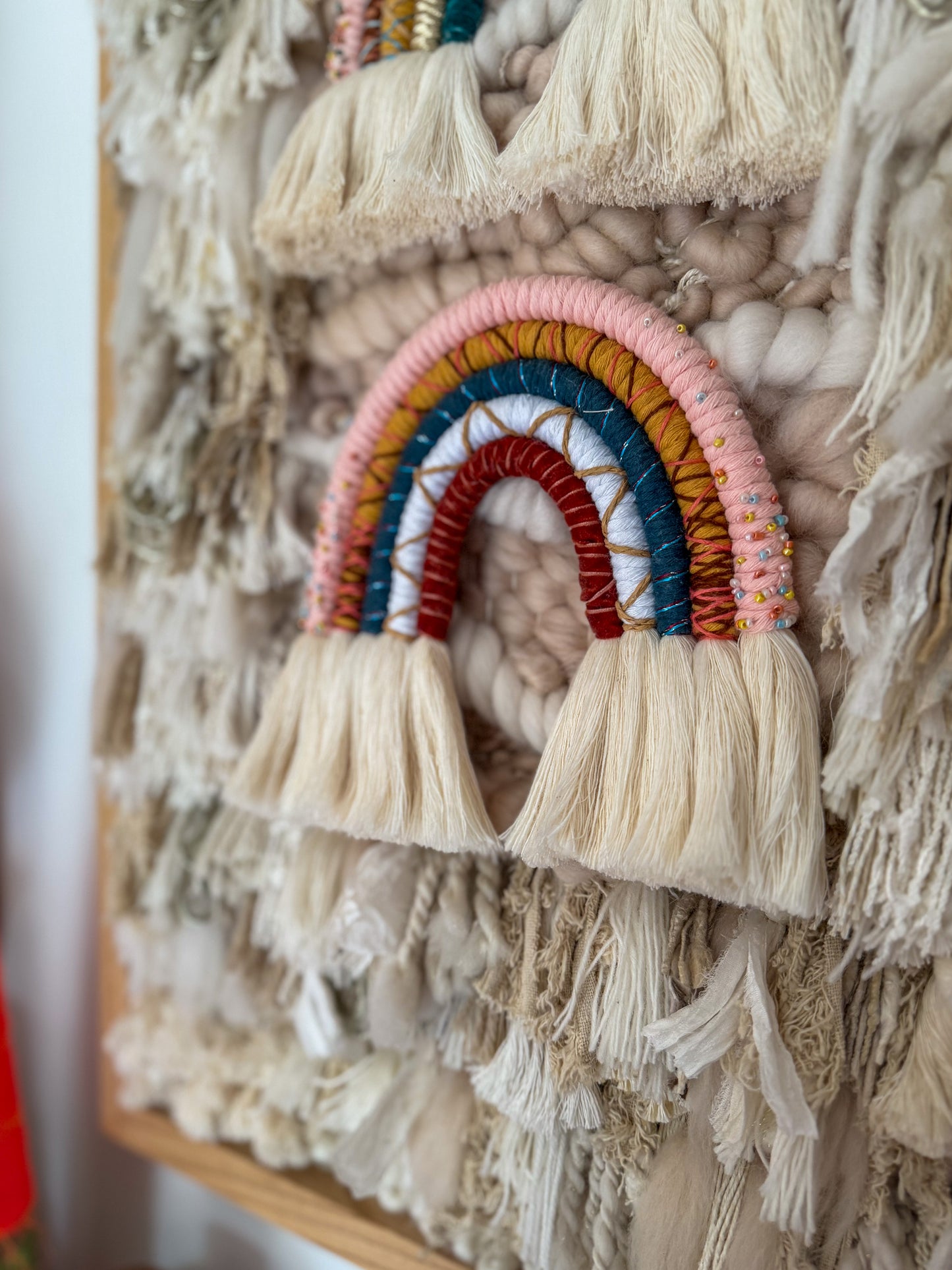 Woven Ash Framed Hanging 10 (Rainbow hanging only)