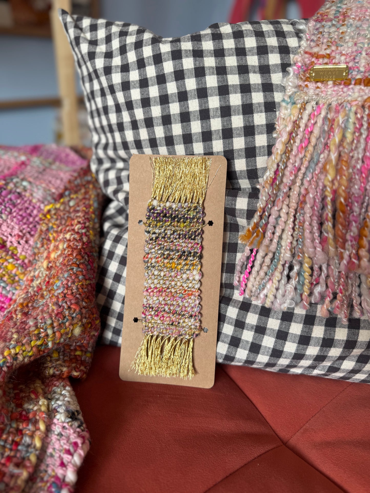 Woven mini scarf bookmark 2