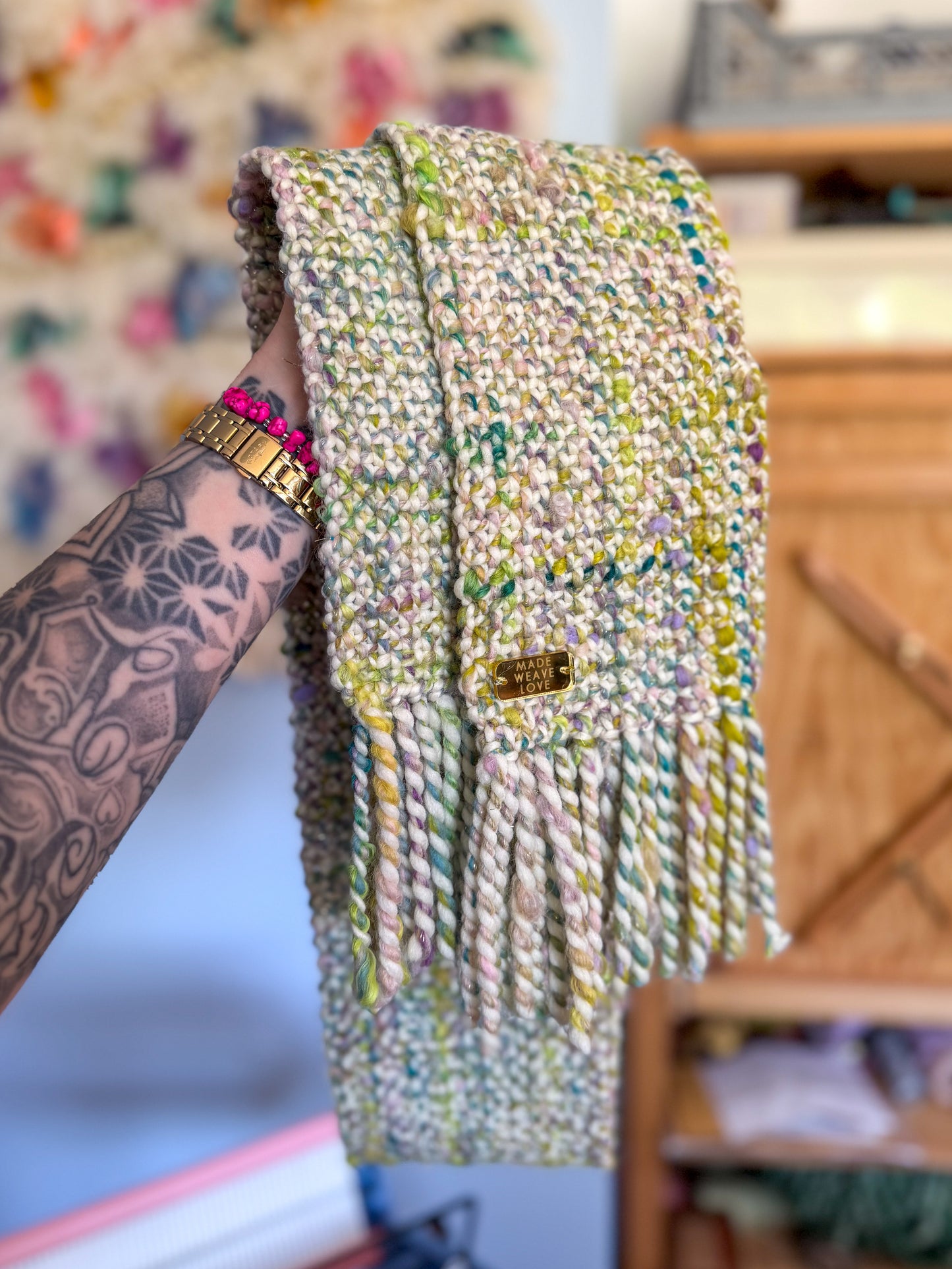 Woven Scarf Cream Ply