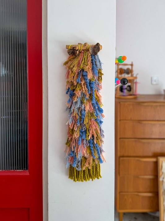 Woven Wall Hanging Olive Coral