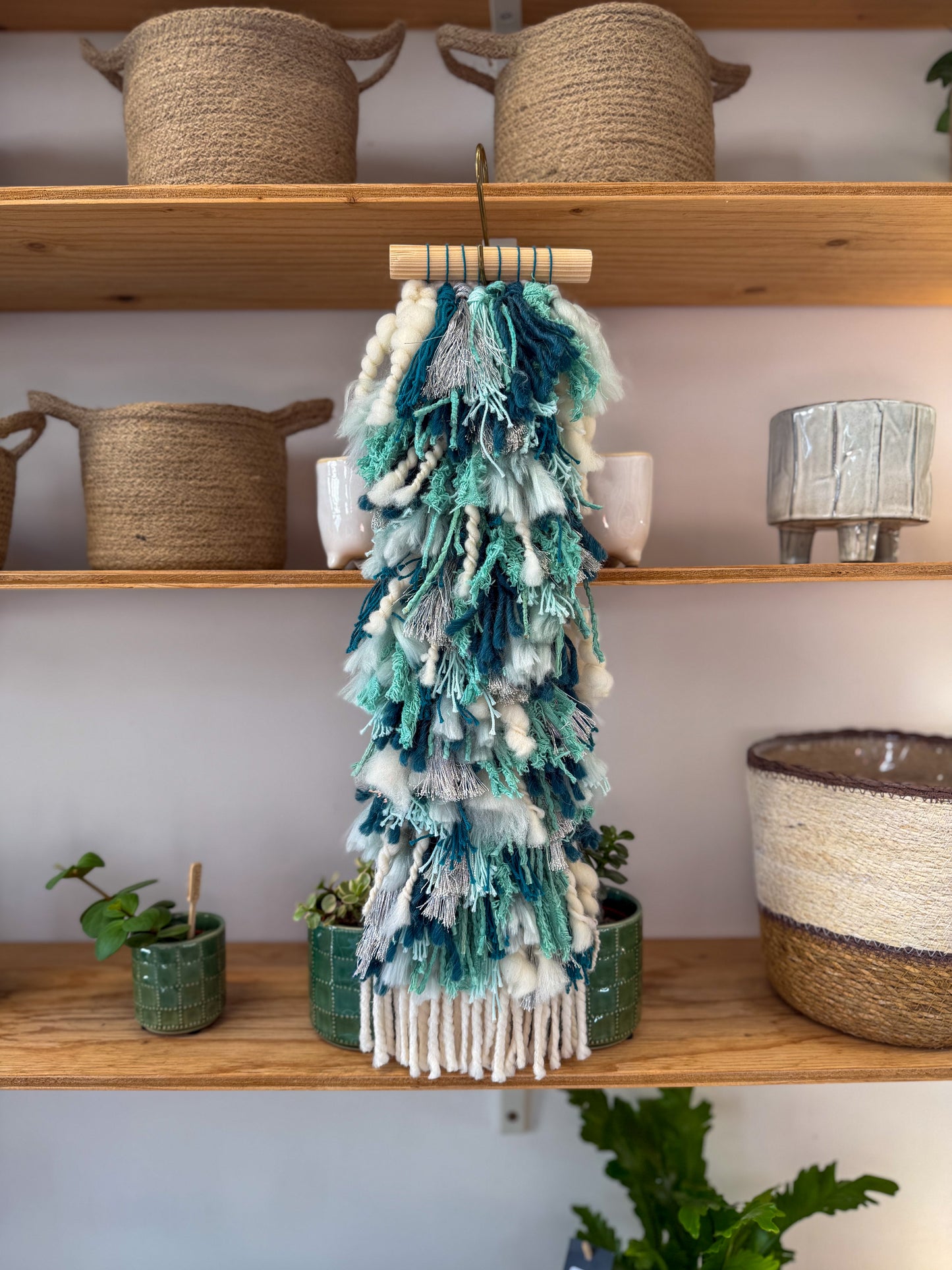 Woven Shaggy Teal