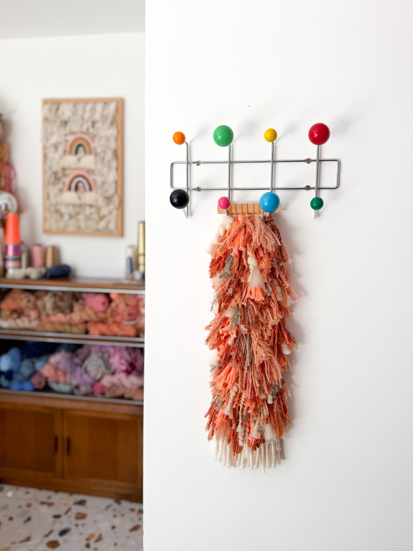 Woven Shaggy Orange