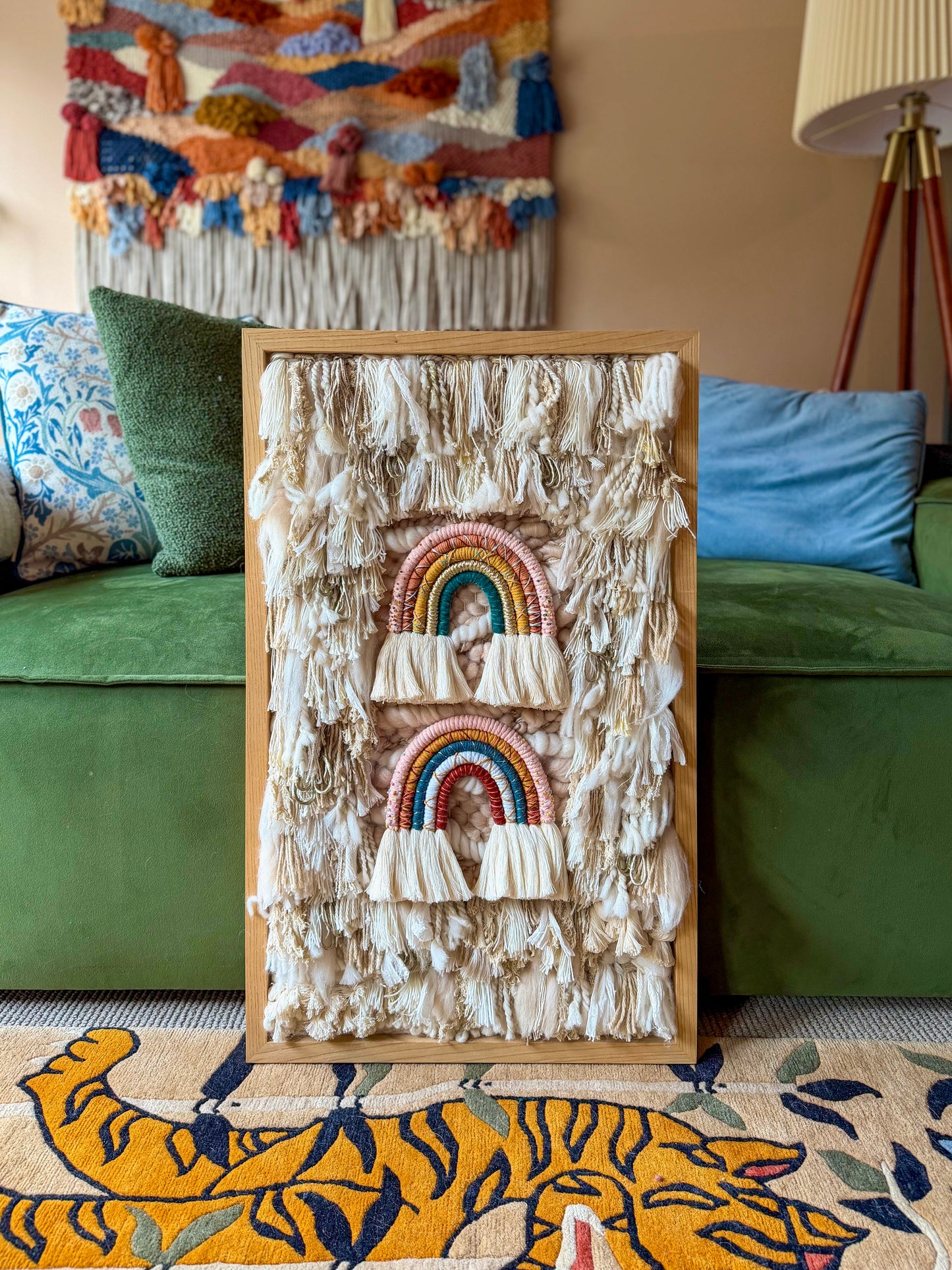 Woven Ash Framed Hanging 10 (Rainbow hanging only)